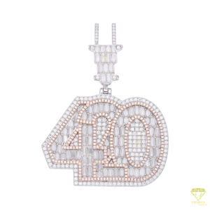 Diamante Iced Out Hip Hop joyería colgante número colgante para fiestas Bling accesorio de lujo Baguette corte Moissanite diamante - Product Image 4