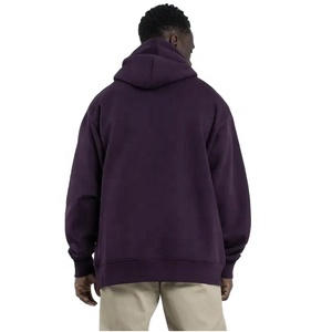 Sudadera con Capucha Personalizada para Hombre, 100% Algodón, Lisa, Morada, Gruesa, Talla Grande, FTI-MH-020 - Product Image 5