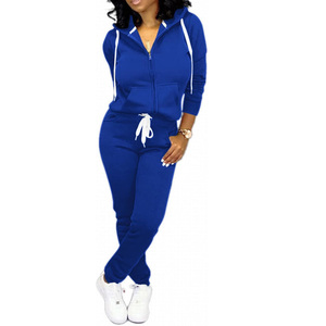 Ensemble 2 pièces personnalisé avec logo pour femme : sweat à capuche oversize et pantalon en molleton chaud en coton et polyester, taille plus - Product Image 1