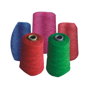 NE 20s/2 80% 棉20% 涤纶混纺再生彩色纱pp袋包装用纱线原料的质量强度
