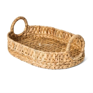 Plateau de service artisanal en jacinthe d'eau Viettimecraft pour le marché d'exportation, plateau de service pour la cuisine, artisanat vietnamien - Product Image 1