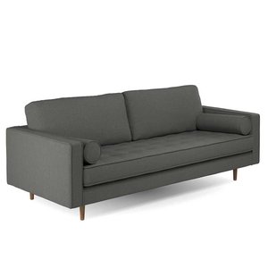 Muebles Modernos para Sala de Estar, Mesa de Centro con Tapa de Piedra y Juego de Sofás Tapizados en Gris CBSF68012 - Product Image 2