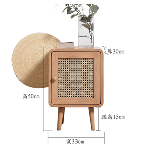 Tables de chevet en rotin de qualité supérieure, tiroir, osier, ensemble de meubles de maison et de décoration, vente en gros du Vietnam - Product Image 4