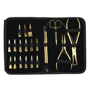 Kit d'outils professionnels pour extensions de cheveux avec pince à sertir à trois trous, ouvre-perles, crochet de tirage, anneau de séparation et pinces antidérapantes - Product Image 6