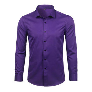 Chemises de travail à manches courtes boutonnées d'approvisionnement d'usine de qualité supérieure Chemise boutonnée décontractée en pur coton - Product Image 5