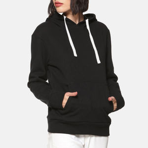 Sweats à capuche pour femmes de qualité supérieure avec col à capuche design long pour l'hiver confortable et à séchage rapide avec logo avant - Product Image 2