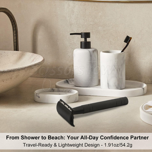 Rasoir de sécurité de haute qualité avec poignée texturée pour une prise antidérapante et une expérience de rasage humide professionnelle - Product Image 5