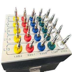 Juego de 25 Piezas de Fresas Cónicas para Implantes Dentales, Recubiertas de Negro, con Tope, para Osteodensificación Dental - Product Image 2