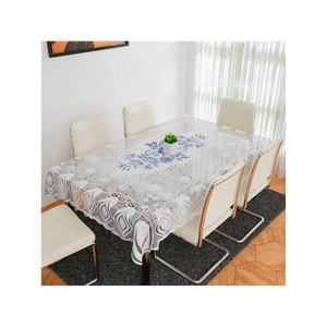 Nappe de table personnalisée en lin 100% biologique de haute qualité, classique, douce, brodée, certifiée GOTS, imperméable, unie, imprimée - Product Image 4