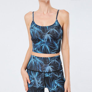 Venta al por mayor Verano Gimnasio Fitness Yoga Set Mujeres Moda Imprimir Cintura Alta Fitness Yoga Conjuntos Para Mujeres - Product Image 5