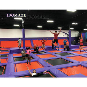 Parc de <span class=keywords><strong>trampoline</strong></span> en plastique, équipement d'intérieur avec <span class=keywords><strong>protection</strong></span> pour les enfants de 4 à 14 ans, certifié CE, usage commercial - Product Image 1