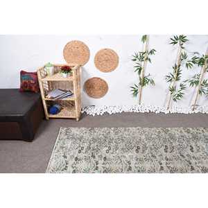 พรมตุรกีโบราณ ขนาด 4.7x8.4 ฟุต พรมปูพื้นสีเบจสไตล์โอเรียนทัล - Product Image 5