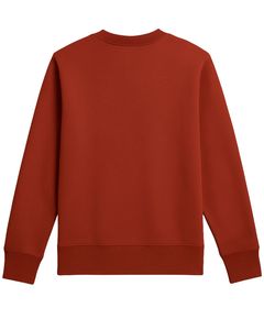Sweat-shirt en molleton rouge rouille pour homme, col rond, poche, pull à manches longues, décontracté, en coton doux, chaud pour l'hiver, conception personnalisée OEM - Product Image 2