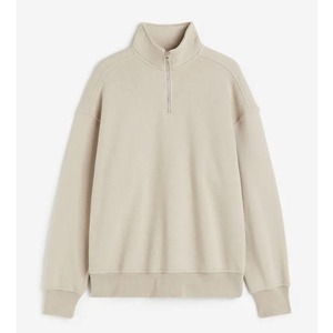 Sweat-shirt à demi-zip 100% coton pour homme Pull durable et durable avec col montant et broderie pour l'hiver - Product Image 5