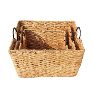 Panier en jacinthe d'eau, design tissé, pour le rangement et l'exposition, favori du marché avec une offre attrayante - Product Image 6
