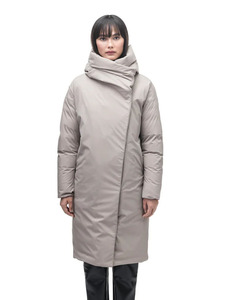 Parka acolchada de gran tamaño con capucha transpirable de punto de calidad superior para mujer con sombrero desmontable y chaqueta de invierno acolchada - Product Image 6