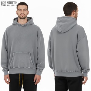 Meilleur design 2025 pulls à capuche pour hommes matériel polaire professionnel Oem Odm poids léger manches complètes couleur unie tissé à capuche - Product Image 6