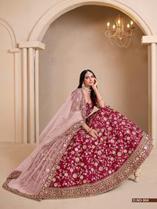 Colección Premium Nueva variedad Hermosa seda artística con bordado Lehenga Choli Mujer Fabricante - Product Image 5