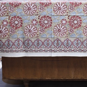 Drap plat imprimé à la main fait à la main 100% coton tissu respirant doux disponible en différentes couleurs parfait pour la maison - Product Image 2