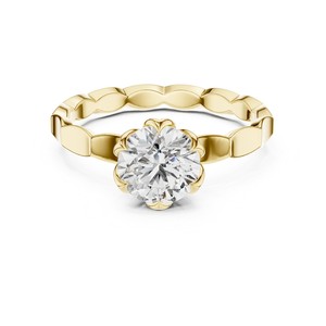 แหวนเพชรทรงกลมเจียระไนบริลเลียนท์เคลือบทอง 18K สำหรับผู้หญิง ได้รับการรับรองจาก IGI เหมาะสำหรับงานหมั้น วันครบรอบแต่งงาน และเป็นของขวัญ - Product Image 3