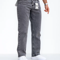 Jeans de Hombre Slim Fit Rectos, Ecológicos, Vintage, Casuales, Elásticos, de Cintura Media, Desgastados, de Mezclilla Ligera y Suave
