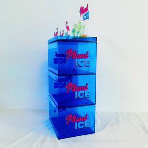 Factory acrylic juice bottle <b>shelf</b>/ liquid locking display <b>stand</b> / bottle display cabinet - Product Image 2