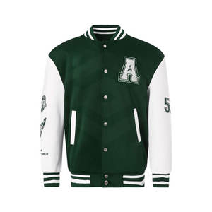 Venta al por mayor personalizados últimos diseños de invierno de cuello alto de manga larga Letterman chaqueta de los hombres 2025 personalizable - Product Image 1