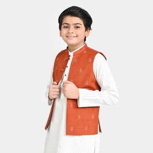 Traje Tradicional Pakistaní Indio para Niños, Kurta Larga con Chaleco, Elegante para Fiestas de Boda y Eid - Product Image 2