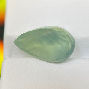 7.25ct Prehnite Naturel Vert Pâle Poire Coupe À Facettes Pierres Précieuses En Vrac Du Mali 15.4*9.8 MM Belle Gemme De Prehnite Verte Pour Bague - Product Image 4