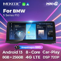 Reproductor de Video con Pantalla Táctil Android MEKEDE 1920*720P Qualcomm 680, Radio Estéreo para Auto, DVR para BMW Serie 5 F10 F11 2013-2017