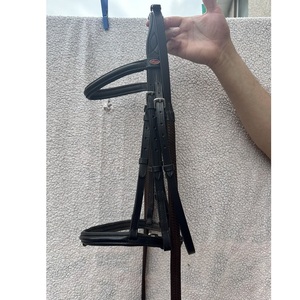 Último diseño Flash Cob Brida de cuero marrón Alivio de presión anatómica Comodidad Riendas acolchadas Producto ecuestre de equitación occidental - Product Image 1