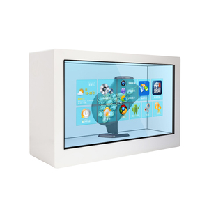 55 "LCD boîte d'affichage publicitaire transparente vitrine lcd transparente durable