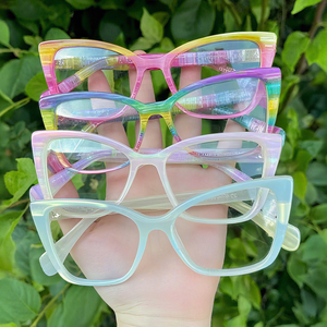 Pabrik Kacamata <span class=keywords><strong>Cat</strong></span> Eye Asetat OEM ODM, Pemasok Langsung, Bingkai Optik Full Rim untuk Wanita dengan Berbagai Pilihan Warna - Product Image 4