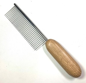 Peigne pour chiens et chats de qualité supérieure avec manche en bois et dents en acier inoxydable \ peignes pour animaux de compagnie - Product Image 1