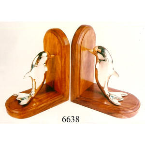Nautical Gifts Unique Style Dolphin <b>Bookend</b> Pair Brass Metal Crafts for Home Decor and Organization Product for Sale - Product Image 1