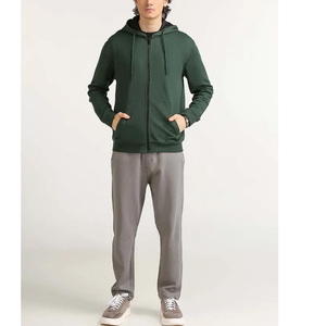 Nouveau design en gros de sweat à capuche zippé pour hommes en coton uni personnalisé vierge pour l'hiver sweat à capuche brodé 100% coton - Product Image 5