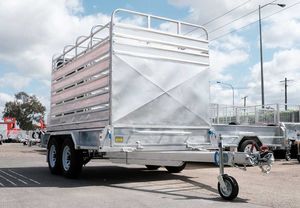 Direct Factory Supply STONEGATE Aluminum Livestock <b>Trailer</b> With Ramp Dual Axle Rear Loading <b>Other</b> <b>Trailers</b> - Product Image 5