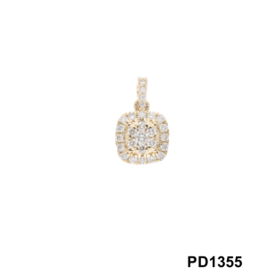 จี้เพชรแท้ทรง F ชุบทองคำขาว 14K น้ำหนัก 0.38 กะรัต ทรงเหลี่ยมเจียระไนสมมาตร ดีไซน์หรูหราสำหรับผู้หญิง เหมาะสำหรับงานแต่งงานและวันครบรอบ - Product Image 2