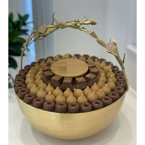 Vente en gros de table bonbons au chocolat bol de service plateau de chocolat unique bol en métal argenté de meilleure qualité à bas prix - Product Image 4