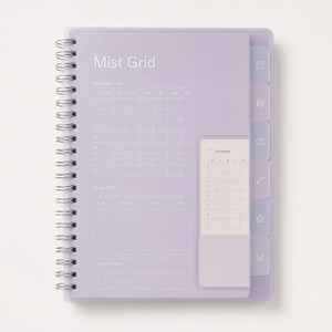 <span class=keywords><strong>Agenda</strong></span> scolaire personnalisé LABON A5 à spirale avec couverture en PP givré, onglets, calendrier par semestre, pages d'étude pour fournitures scolaires OEM - Product Image 2