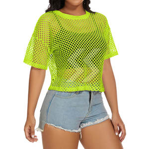 Wholesale Price Latest Hot Styles High Quality <b>Ladies</b> Mash Boxy <b>T</b>-<b>Shirt</b> <b>Ladies</b> Short Sleeve Boxy <b>T</b>-<b>Shirt</b> - Product Image 4