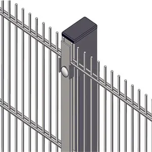 Panneaux de clôture 2d enduits de poudre galvanisés Offre Spéciale ral 7016 soudés 868/656/545 treillis métallique à double barre 2d double clôture soudée