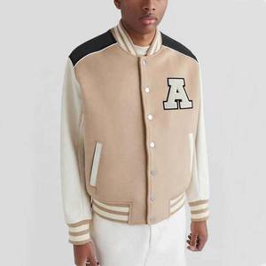 Fashion Custom Promotional Urban Casual Fashion Men's Polyester Cotton <b>Patch</b> Badge Flocking Varsity Sweatshirt - Product Image 3