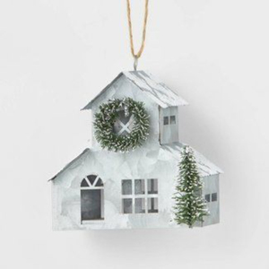 Casa Navideña Vintage de Hierro Galvanizado Oscuro, 100 Piezas, Decoración Ecológica Personalizable para el Hogar, Festividades - Product Image 5