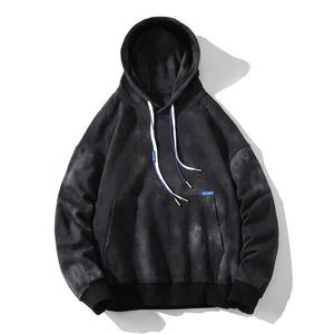 Mode unisexe coton surdimensionné blanc Vintage en détresse pierre acide lavage à capuche Logo personnalisé sweat décontracté Stone Wash sweats à capuche - Product Image 4