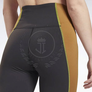 Nouveau design, leggings taille haute grande taille, taille élastique unie, pour femme, séchage rapide, vêtements de yoga, service OEM, pantalon de yoga personnalisé - Product Image 5