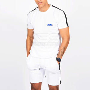 Ensemble T-shirt et short décontracté pour homme, style simple et unique, en coton, avec fonction séchage rapide, haute qualité - Product Image 1
