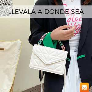 Sac à main bandoulière tendance pour femme avec chaîne - Couleurs assorties - Product Image 3