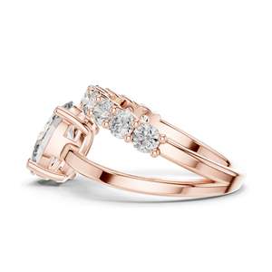 Bague en diamant de laboratoire ovale 0,99 CT pour femmes, clarté VVS-VS EF, or 18 carats, 14 carats, 10 carats et argent 925, or rose, or jaune, or blanc - Product Image 6
