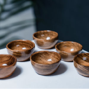 Mini cuenco de madera de diseñador para servir, restaurantes modernos, juego de cuencos de madera para masa de ensalada, cuenco para utensilios de cocina, productos de alta demanda de HHO - Product Image 1